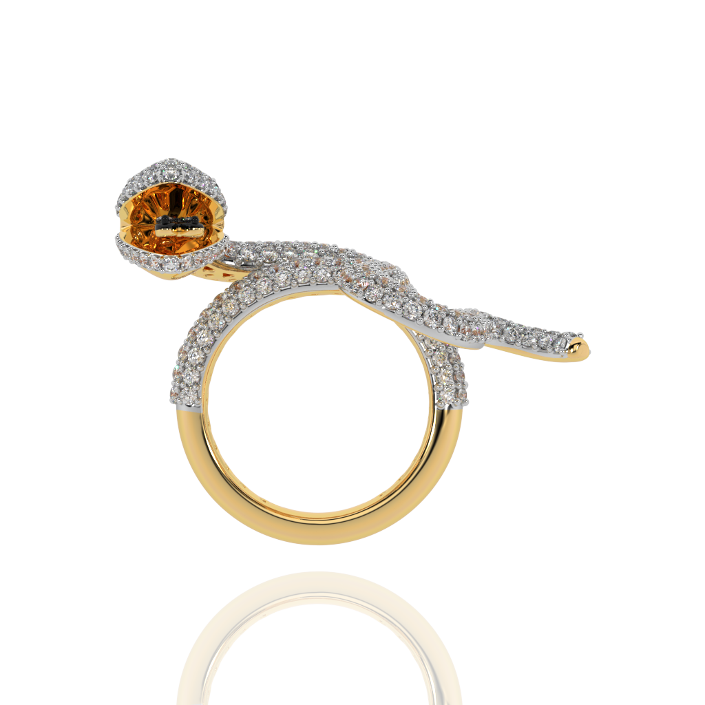 Hissing Serpent Diamond Ring