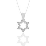 Diamond Star of David Pendant