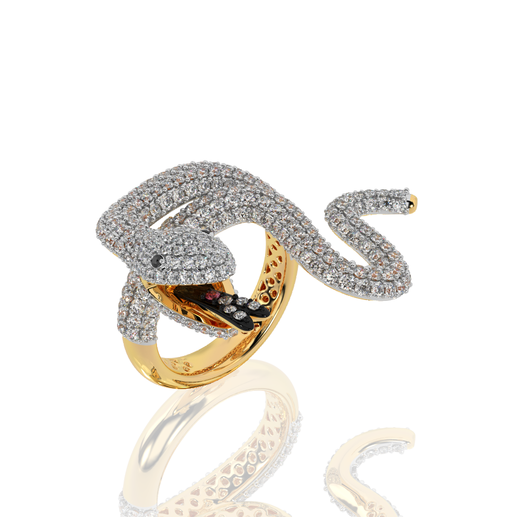 Hissing Serpent Diamond Ring