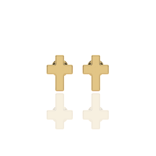 18k gold cross earrings for sale