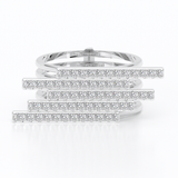 Five Rows Diamond Gold Ring