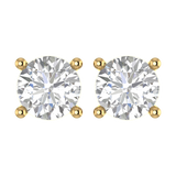 Round Cut Diamond Stud Earrings