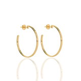 Large Gold Open Hoop Earrings