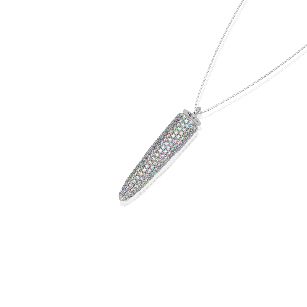 Single Bullet Diamond Pendant