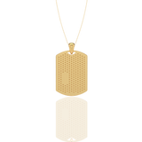 Diamond Dog Solid Gold Tag Pendant