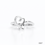 Solid Gold Heart Cutout Ring