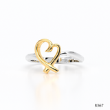 Solid Gold Heart Cutout Ring