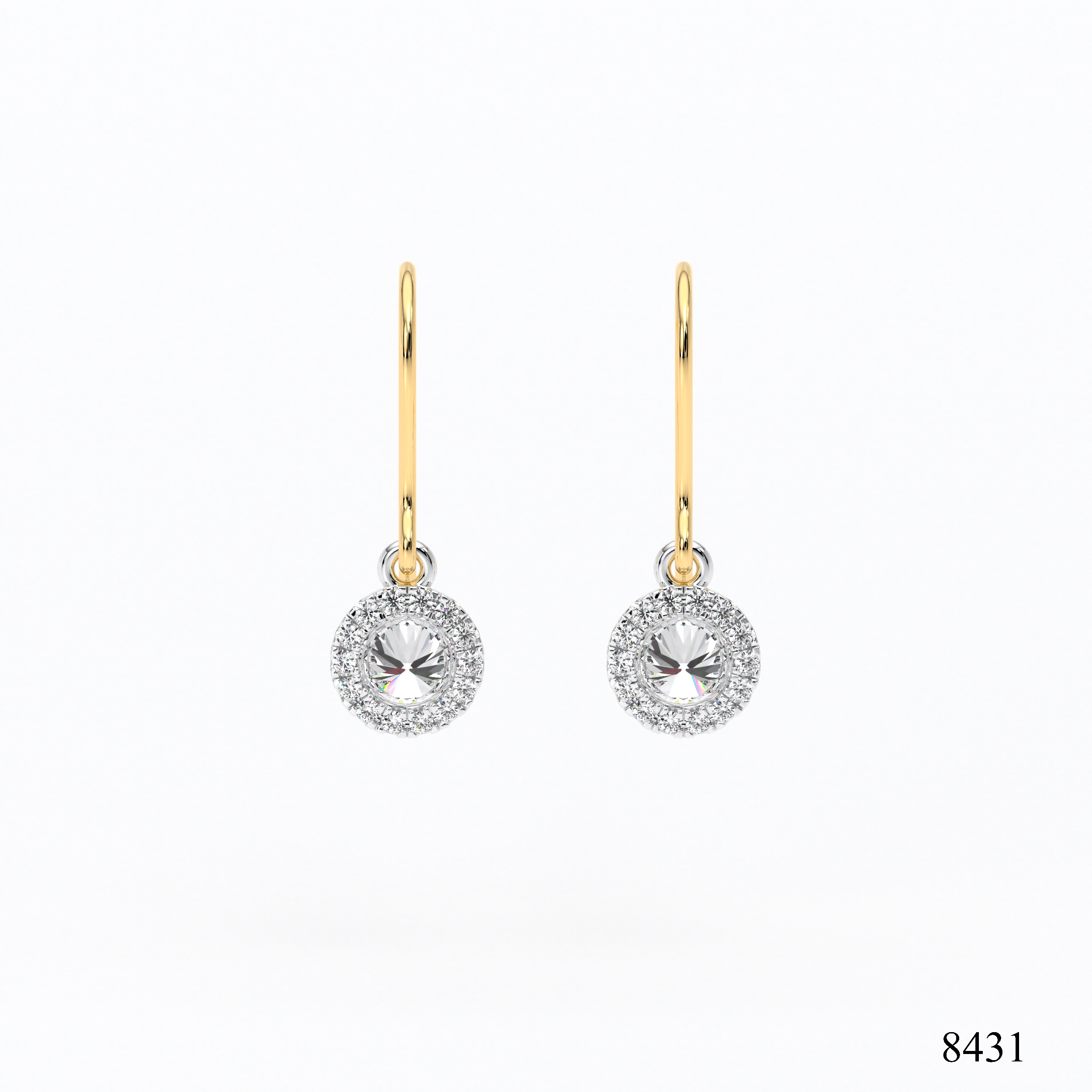 Onyx White Diamond Drop Earrings