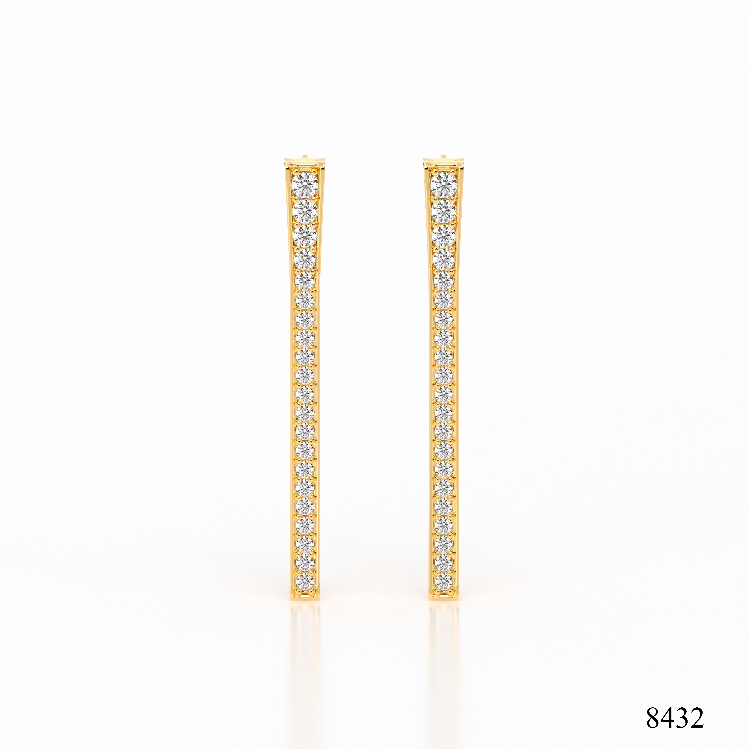 Diamond Hoop Inside Out Earrings