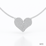 Mended Heart Diamond Pendant Necklace