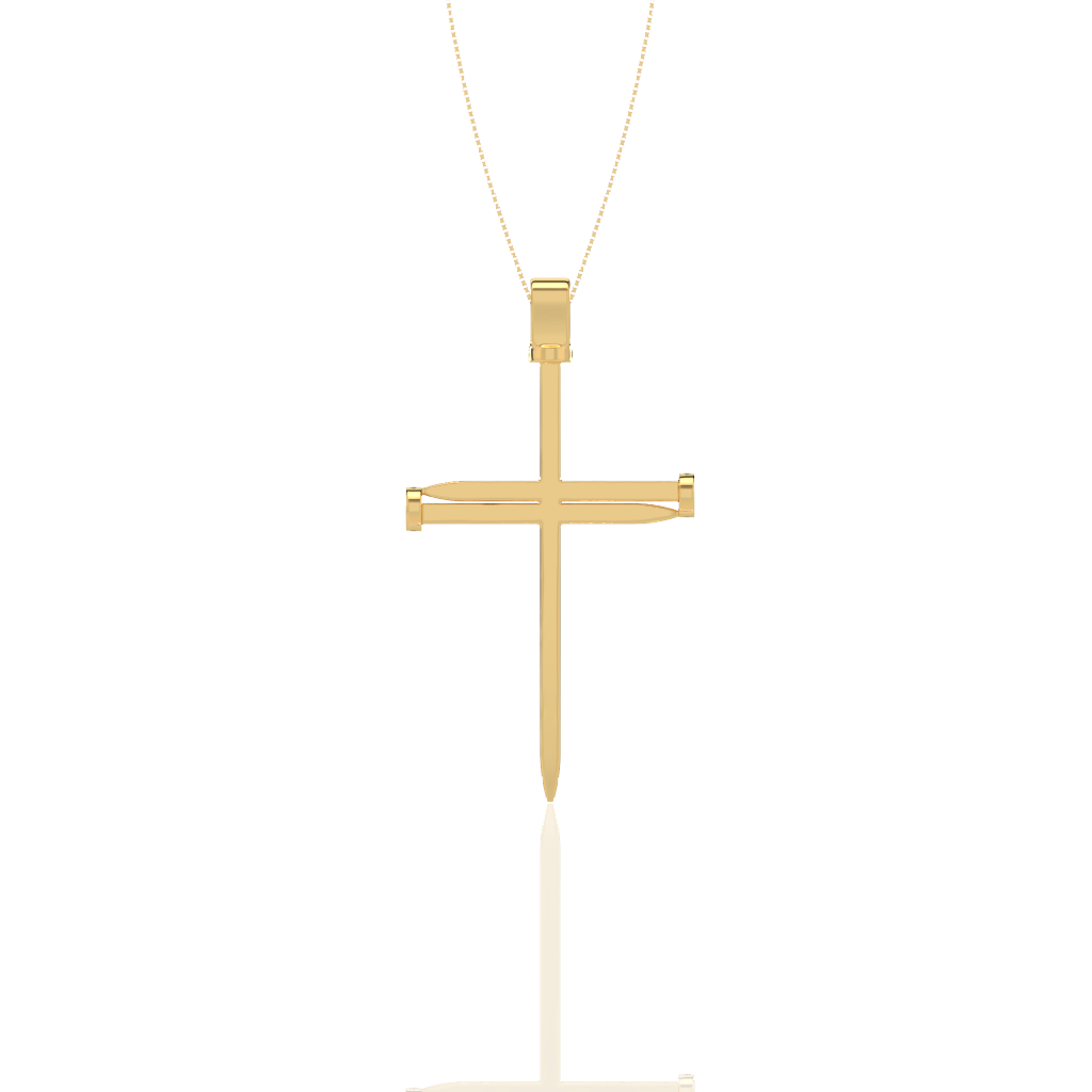 Sleek Diamond Cross Pendant