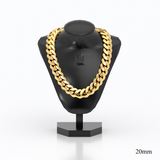 14 karat, 22mm, 30in Yellow Gold Cuban Chain Link Necklace