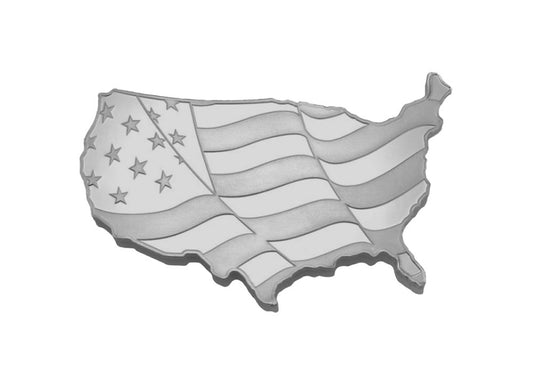 5 oz Silver USA Flag