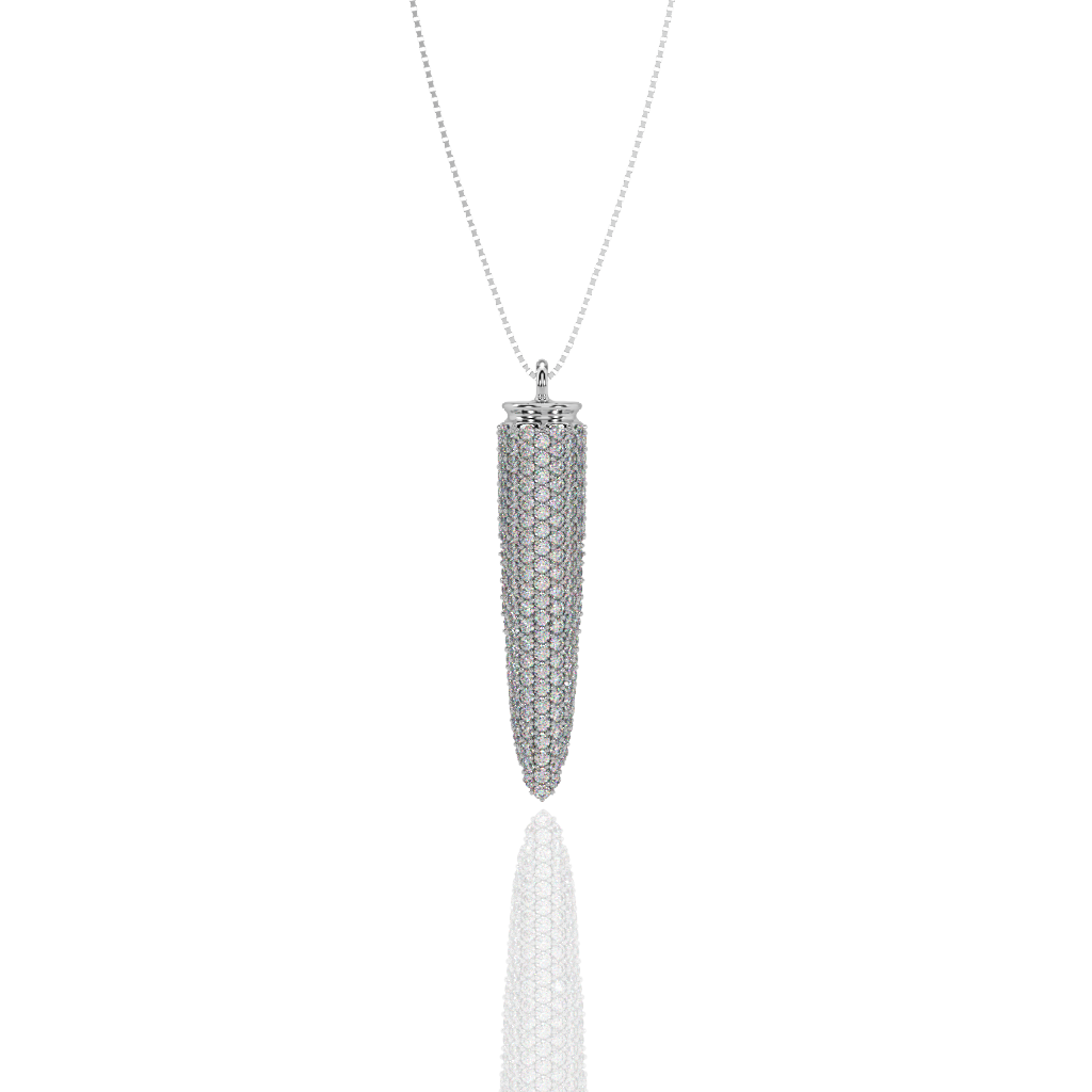 Single Bullet Diamond Pendant