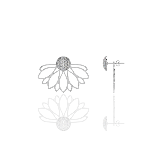 Nymphéas Water Lily Diamond Earrings