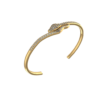 Serpent Bypass Diamond Bangle Bracelet
