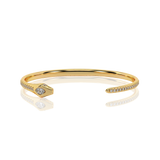 Open Snake Diamond Bangle Bracelet
