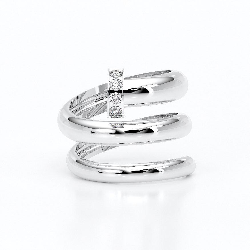 Wedding Ring | A Bridge to Unity S | White Diamonds | French Jewelry