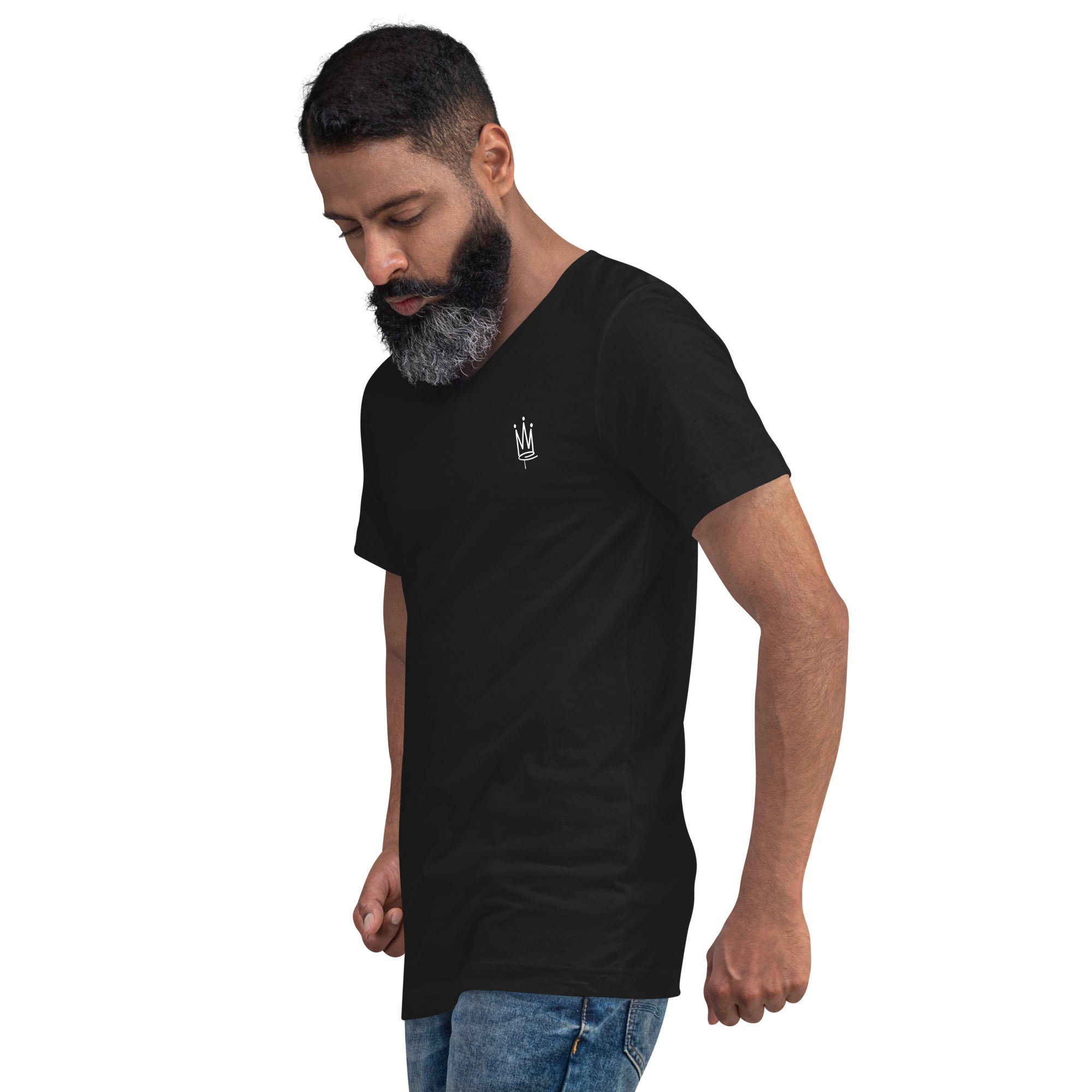 Crowned & Co Unisex Short Sleeve V-Neck T-Shirt